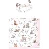 imageHudson Baby Unisex Baby Gown Swaddle Blanket and Cap or Headband 06 MonthsEnchanted Forest
