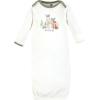 imageHudson Baby Unisex Baby Gown Swaddle Blanket and Cap or Headband 06 MonthsForest Animals