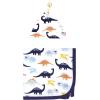 imageHudson Baby Unisex Baby Gown Swaddle Blanket and Cap or Headband 06 MonthsHugasaurus
