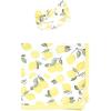 imageHudson Baby Unisex Baby Gown Swaddle Blanket and Cap or Headband 06 MonthsLemons