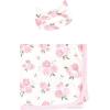 imageHudson Baby Unisex Baby Gown Swaddle Blanket and Cap or Headband 06 MonthsMom Floral