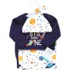 imageHudson Baby Unisex Baby Gown Swaddle Blanket and Cap or Headband 06 MonthsSolar System