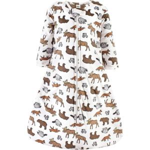 imageHudson Baby Unisex Baby Long Sleeve Plush Faux Fur Sleeping Bag Wearable BlanketAnimal Adventure