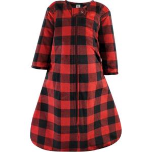 imageHudson Baby Unisex Baby Long Sleeve Plush Faux Fur Sleeping Bag Wearable BlanketBuffalo Plaid