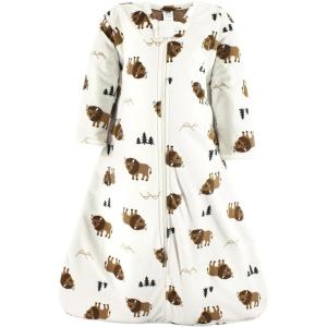 imageHudson Baby Unisex Baby Long Sleeve Plush Faux Fur Sleeping Bag Wearable BlanketWild Buffalo