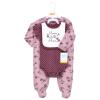 imageHudson Baby Infant Girl Cotton Sleep and Play Bodysuit and Bandana Bib Set Plum Wildflower 03 MonthsPlum Wildflower