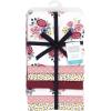 imageHudson Baby Unisex Baby Cotton Flannel Receiving Blankets Bundle Mustache Hat One SizeBlush Navy Floral