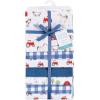 imageHudson Baby Unisex Baby Cotton Flannel Receiving Blankets Bundle Mustache Hat One SizeBoy Farm Animals