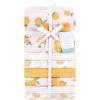 imageHudson Baby Unisex Baby Cotton Flannel Receiving Blankets Bundle Mustache Hat One SizeCitrus Orange