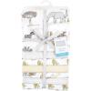 imageHudson Baby Unisex Baby Cotton Flannel Receiving Blankets Bundle Mustache Hat One SizeNeutral Safari World