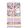 imageHudson Baby Unisex Baby Cotton Flannel Receiving Blankets Bundle Mustache Hat One SizePink Blue Pretty Floral