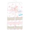 imageHudson Baby Unisex Baby Cotton Flannel Receiving Blankets Bundle Mustache Hat One SizePink Honey Bunny