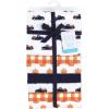 imageHudson Baby Unisex Baby Cotton Flannel Receiving Blankets Bundle Mustache Hat One SizePumpkin Truck