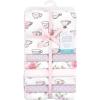 imageHudson Baby Unisex Baby Cotton Flannel Receiving Blankets Bundle Mustache Hat One SizeTea Party