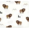 imageHudson Baby Unisex Baby Cotton Flannel Receiving Blankets Bundle Mustache Hat One SizeWild Buffalo