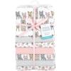 imageHudson Baby Unisex Baby Cotton Flannel Receiving Blankets Bundle Mustache Hat One SizeWild Forest Pink
