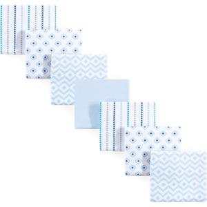 imageHudson Baby Unisex Baby Cotton Flannel Receiving Blankets Bundle Mustache Hat One SizeBoy Modern