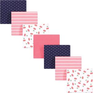 imageHudson Baby Unisex Baby Cotton Flannel Receiving Blankets Bundle Mustache Hat One SizeCherry