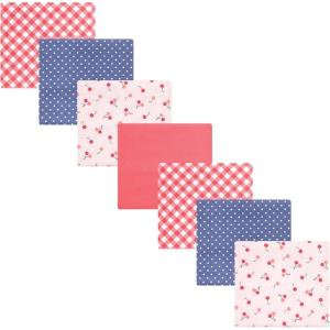 imageHudson Baby Unisex Baby Cotton Flannel Receiving Blankets Bundle Mustache Hat One SizeCherry Sweet