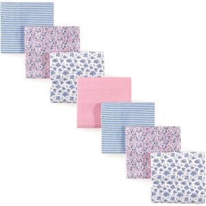 imageHudson Baby Unisex Baby Cotton Flannel Receiving Blankets Bundle Mustache Hat One SizeClassic Floral