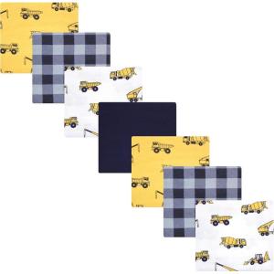 imageHudson Baby Unisex Baby Cotton Flannel Receiving Blankets Bundle Mustache Hat One SizeConstruction