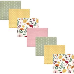 imageHudson Baby Unisex Baby Cotton Flannel Receiving Blankets Bundle Mustache Hat One SizeFall Botanical