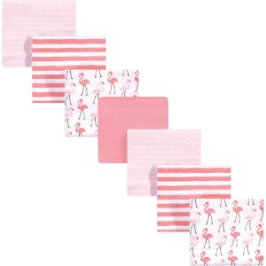 imageHudson Baby Unisex Baby Cotton Flannel Receiving Blankets Bundle Mustache Hat One SizeFlamingos