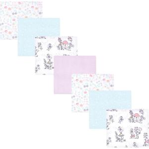 imageHudson Baby Unisex Baby Cotton Flannel Receiving Blankets Bundle Mustache Hat One SizeGarden Fairies