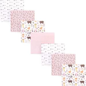 imageHudson Baby Unisex Baby Cotton Flannel Receiving Blankets Bundle Mustache Hat One SizeGirl Pinecone
