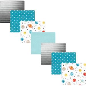 imageHudson Baby Unisex Baby Cotton Flannel Receiving Blankets Bundle Mustache Hat One SizeHappy Planets