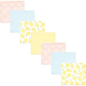 imageHudson Baby Unisex Baby Cotton Flannel Receiving Blankets Bundle Mustache Hat One SizeLemon Daisy