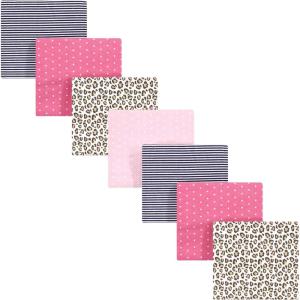 imageHudson Baby Unisex Baby Cotton Flannel Receiving Blankets Bundle Mustache Hat One SizeLeopard