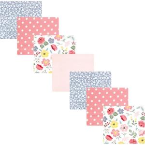 imageHudson Baby Unisex Baby Cotton Flannel Receiving Blankets Bundle Mustache Hat One SizeModern Botanical