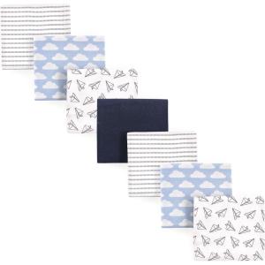 imageHudson Baby Unisex Baby Cotton Flannel Receiving Blankets Bundle Mustache Hat One SizePaper Airplane