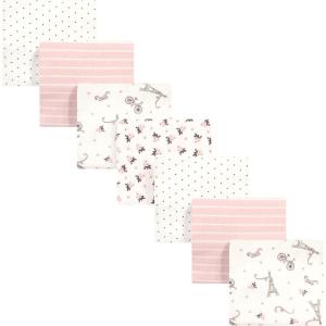 imageHudson Baby Unisex Baby Cotton Flannel Receiving Blankets Bundle Mustache Hat One SizeParis