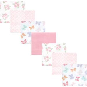 imageHudson Baby Unisex Baby Cotton Flannel Receiving Blankets Bundle Mustache Hat One SizePastel Butterfly