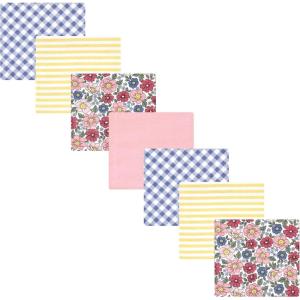imageHudson Baby Unisex Baby Cotton Flannel Receiving Blankets Bundle Mustache Hat One SizePink Blue Pretty Floral