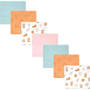 imageHudson Baby Unisex Baby Cotton Flannel Receiving Blankets Bundle Mustache Hat One SizePumpkin Spice