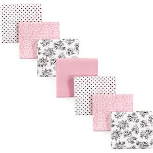 imageHudson Baby Unisex Baby Cotton Flannel Receiving Blankets Bundle Mustache Hat One SizeToile
