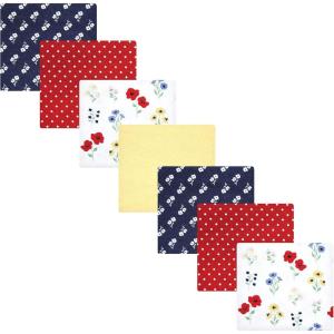 imageHudson Baby Unisex Baby Cotton Flannel Receiving Blankets Bundle Mustache Hat One SizeWildflower