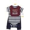 imageHudson Baby Unisex Baby Cotton Bodysuit Pant and Bib SetBoy Daddy