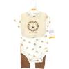 imageHudson Baby Unisex Baby Cotton Bodysuit Pant and Bib SetBrave Lion
