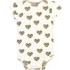 imageHudson Baby Unisex Baby Cotton Bodysuit Pant and Bib SetLeopard Hearts