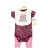 imageHudson Baby Unisex Baby Cotton Bodysuit Pant and Bib SetLittle Love Flowers