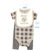 imageHudson Baby Unisex Baby Cotton Bodysuit Pant and Bib SetSnuggle Bear