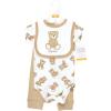 imageHudson Baby Unisex Baby Cotton Bodysuit Pant and Bib SetTeddy Bears