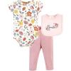 imageHudson Baby Unisex Baby Cotton Bodysuit Pant and Bib SetBonita
