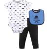 imageHudson Baby Unisex Baby Cotton Bodysuit Pant and Bib SetPerfect Gentlemen