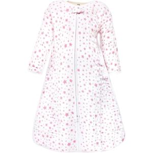 imageHudson Baby Unisex Baby Long Sleeve Muslin Sleeping Bag Wearable Blanket Sleep SackPink Star