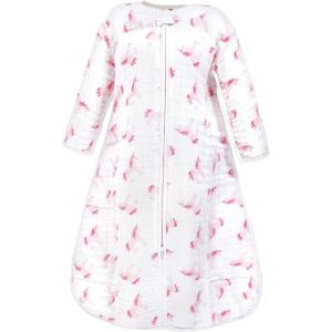 imageHudson Baby Unisex Baby Long Sleeve Muslin Sleeping Bag Wearable Blanket Sleep SackPink Unicorn